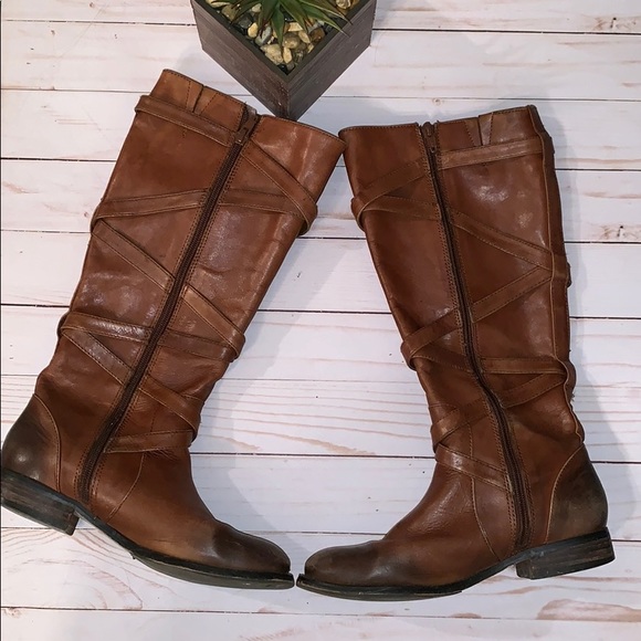 Arturo Chiang Shoes - Arturo Chiang Distressed Riding Boots Brown 6M
